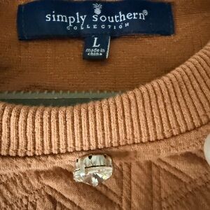 Simply Southern Brown Textured Sweater